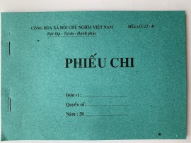 Phiếu chi A5 1 liên 100 tờ