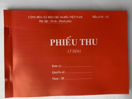 Phiếu thu 2 liên 100 tờ